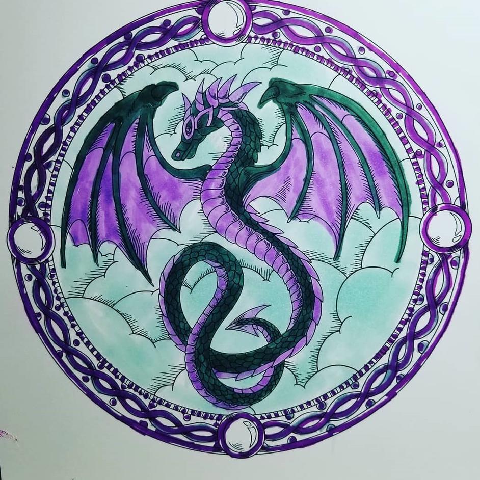 Freebie Friday 04 26 19 Colorful Dragons Coloring Page