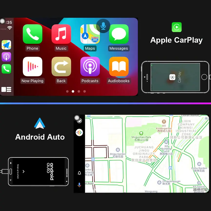 Wireless Apple CarPlay and Android Auto