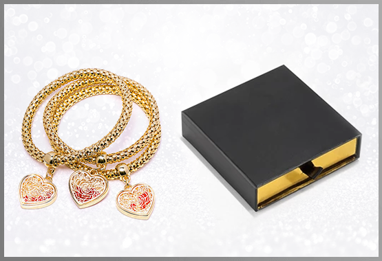 Cube Charms Silver Metal Bracelet