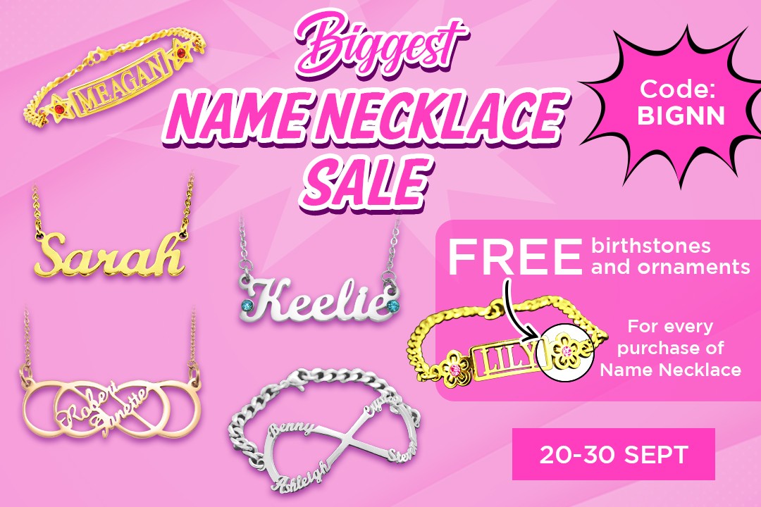 Biggest Name Necklace Sale by Belle Fever
