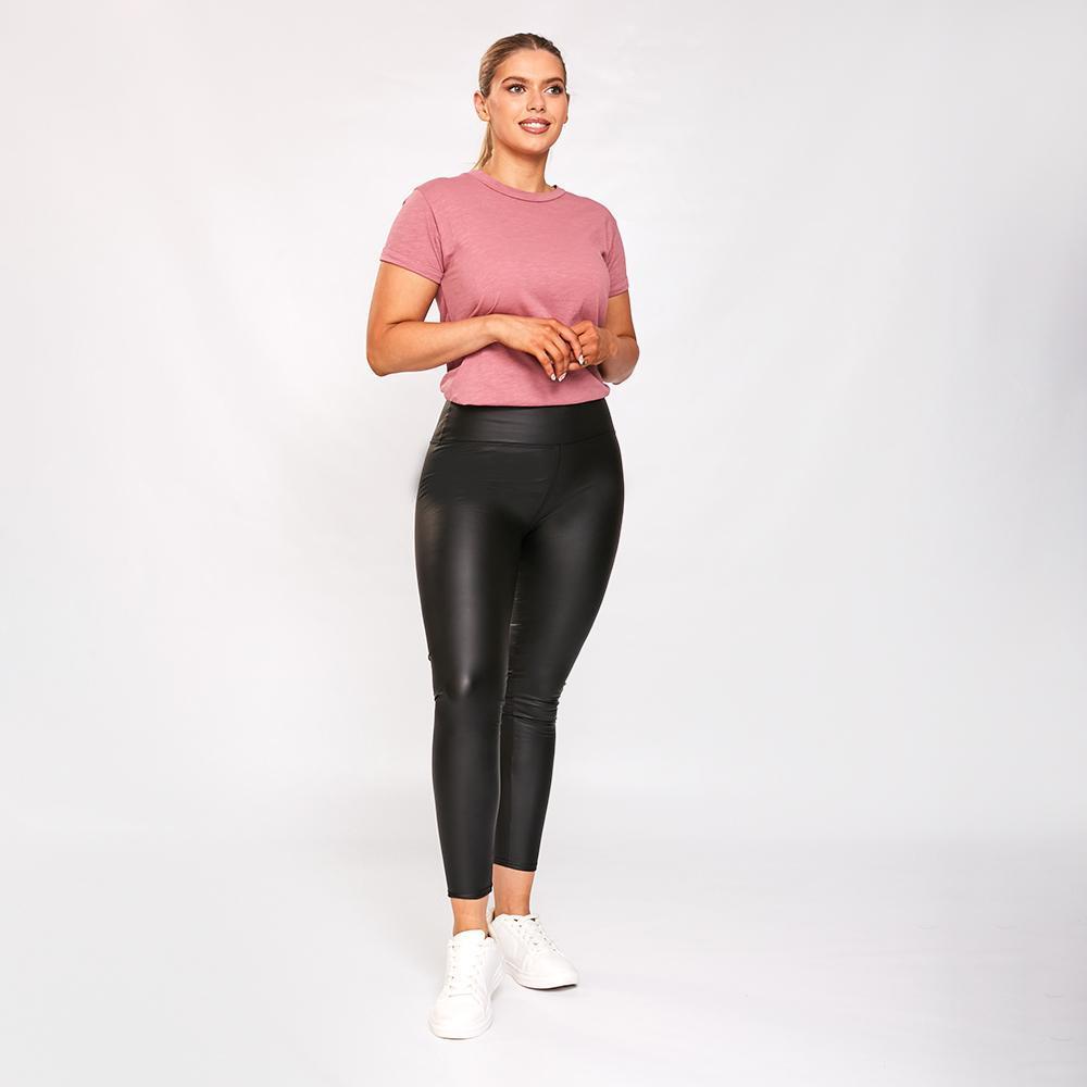 Wet Look PU Leggings (Black)