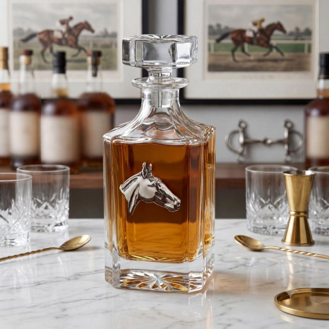 Silver Horse Head Decanter