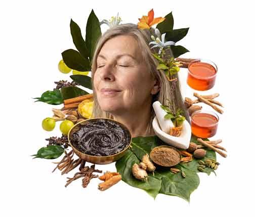 Abstract women in ayurveda Mobile