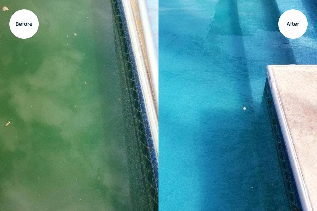 before and after using aquastaser