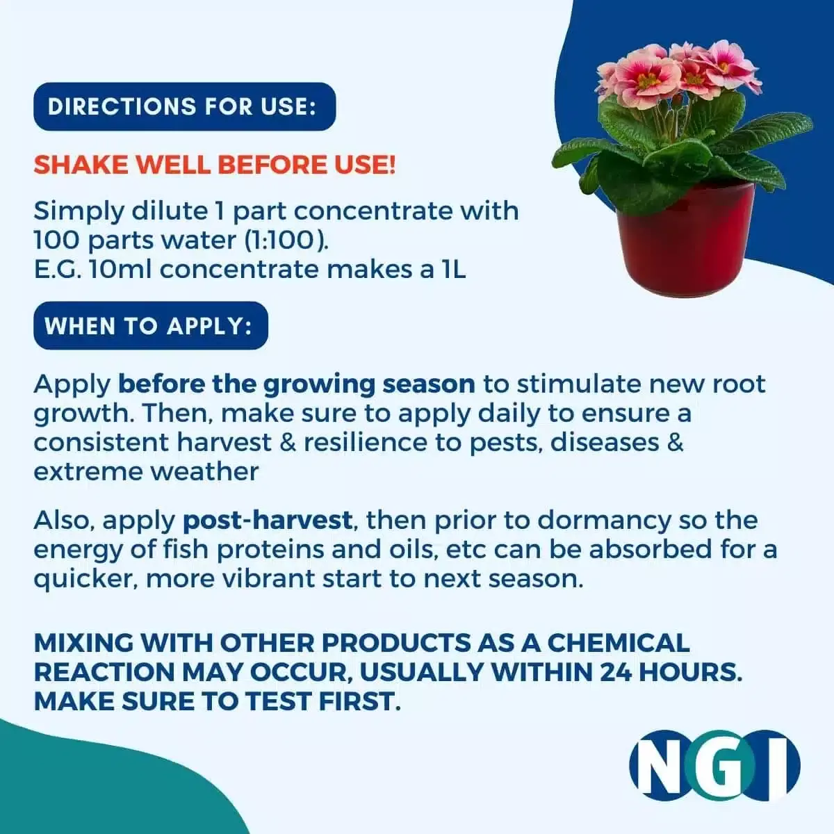 NGI UGF6in1 Directions for use