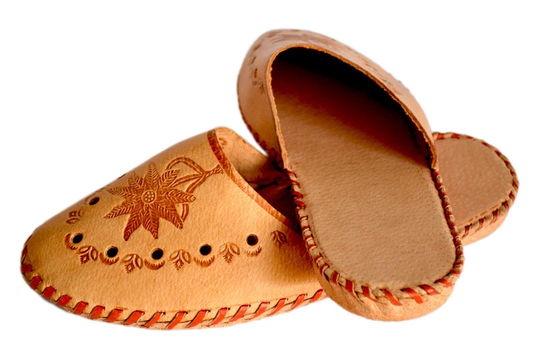 Sara - Women leather slippers - Reindeer leather