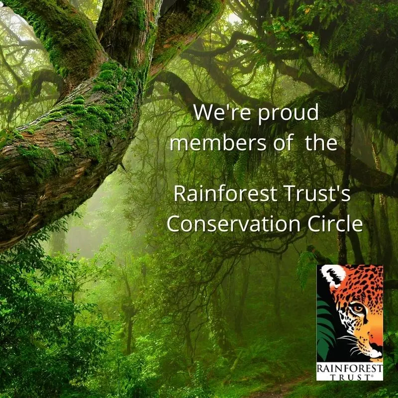 We're proud members of the Rainforest Trust's Conservation Circle