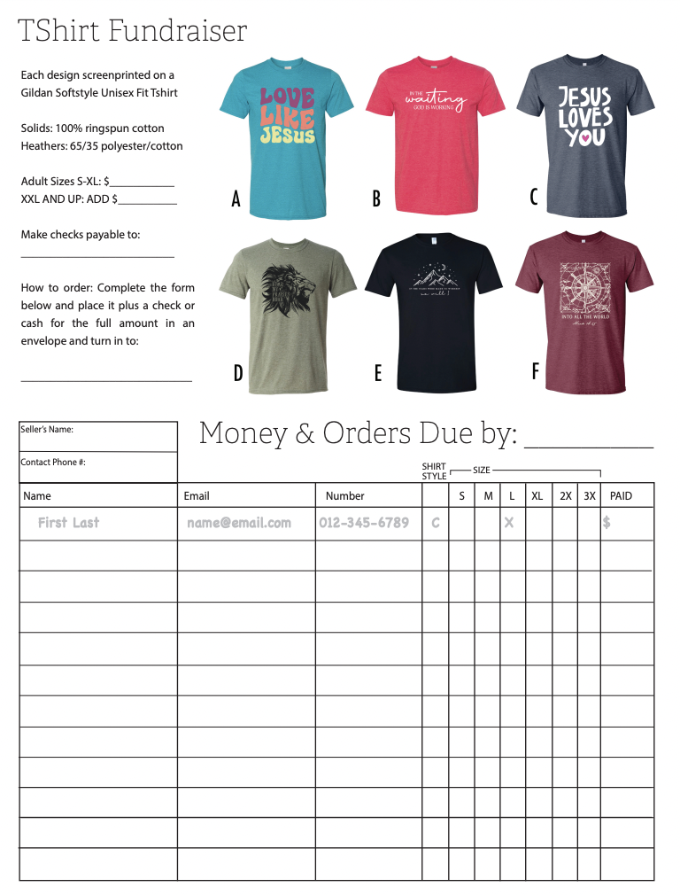 Christian TShirt Fundraiser Eternal Light Co