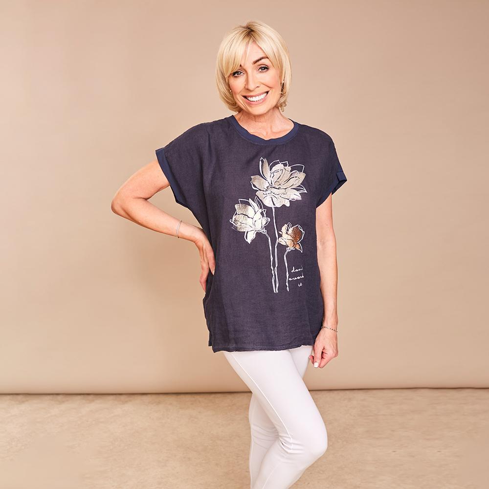 Poppy Top (Navy)