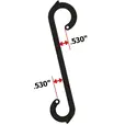 Steel target hook clearances