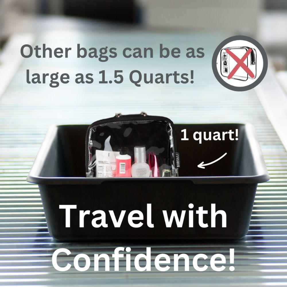 Clear Quart Size TSA Bag - TSA Approved for Your 3-1-1 Travel Liquids