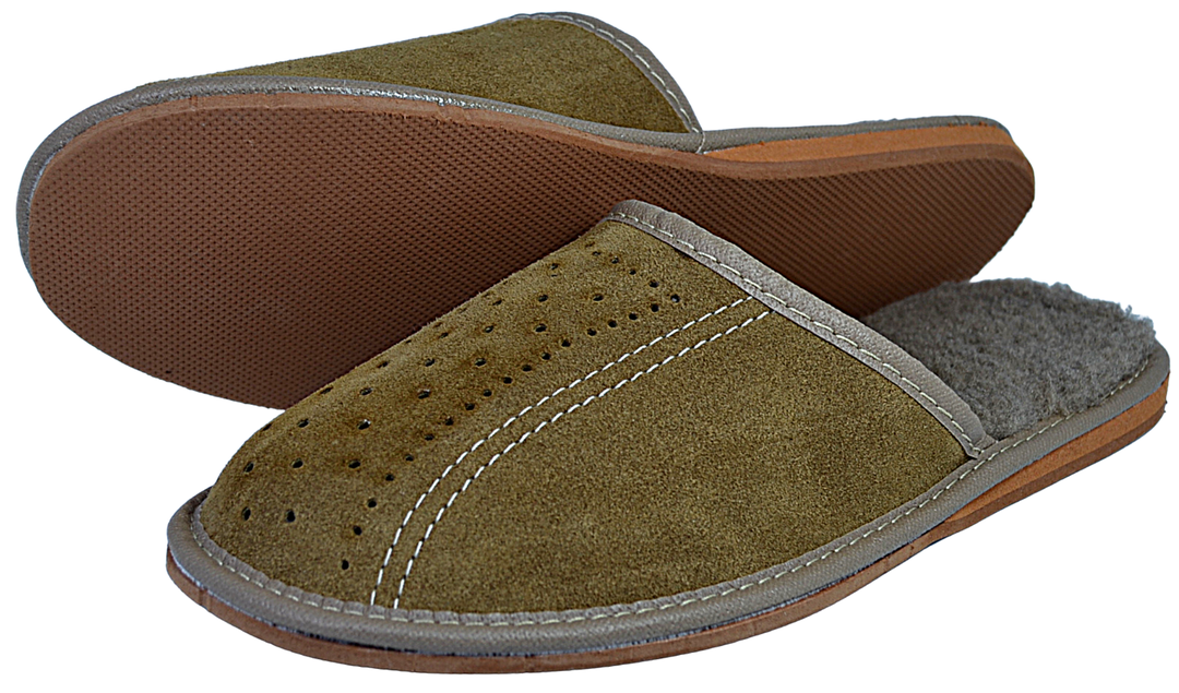 Jax - Men Suede Slippers scuffs - Reindeer Leather