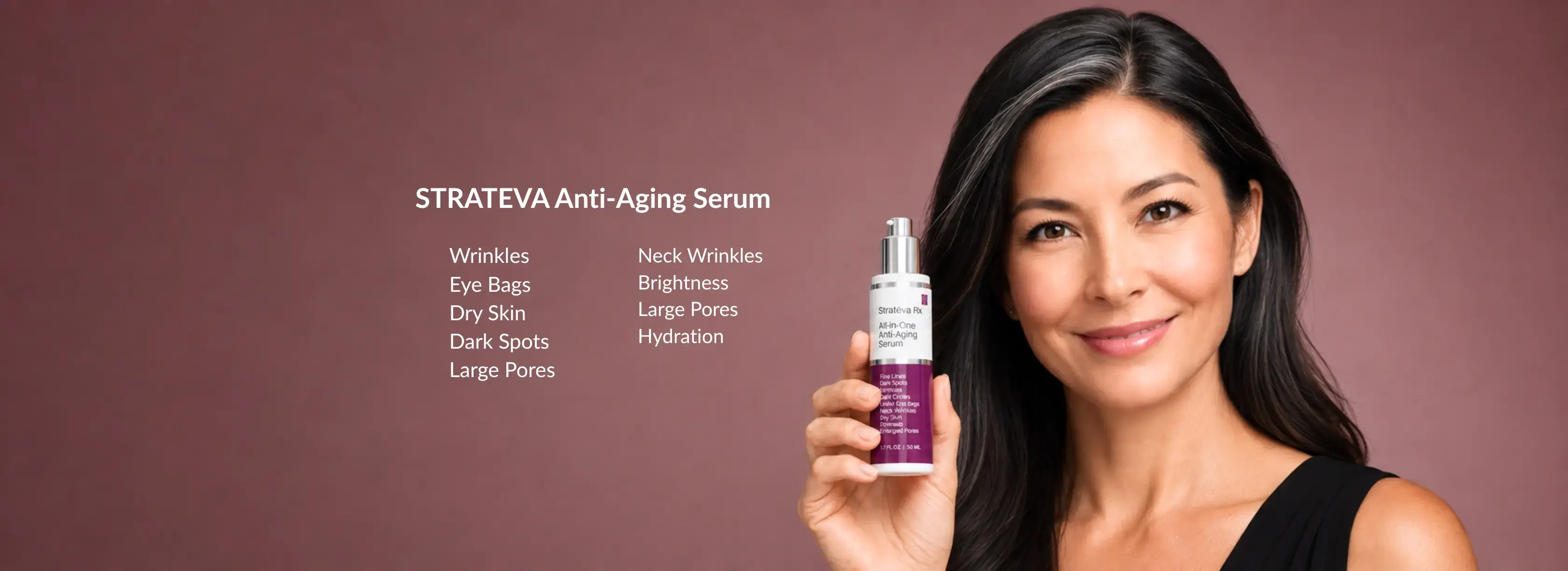 Image of a beautiful 50 year old female smiling. Text reading Only LeVaye', Science in your hands. Healthey radiant skin begins with trust in your products and routine. Backed by over 15 years of scientific research, LeVaye delivers clinically tested and proven skincare that supports not just your skin, but your confidence