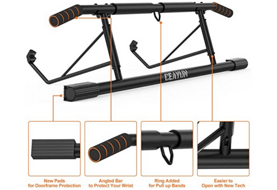 home chin up bar, home pull up station, portable pull up station, door frame chin up bar