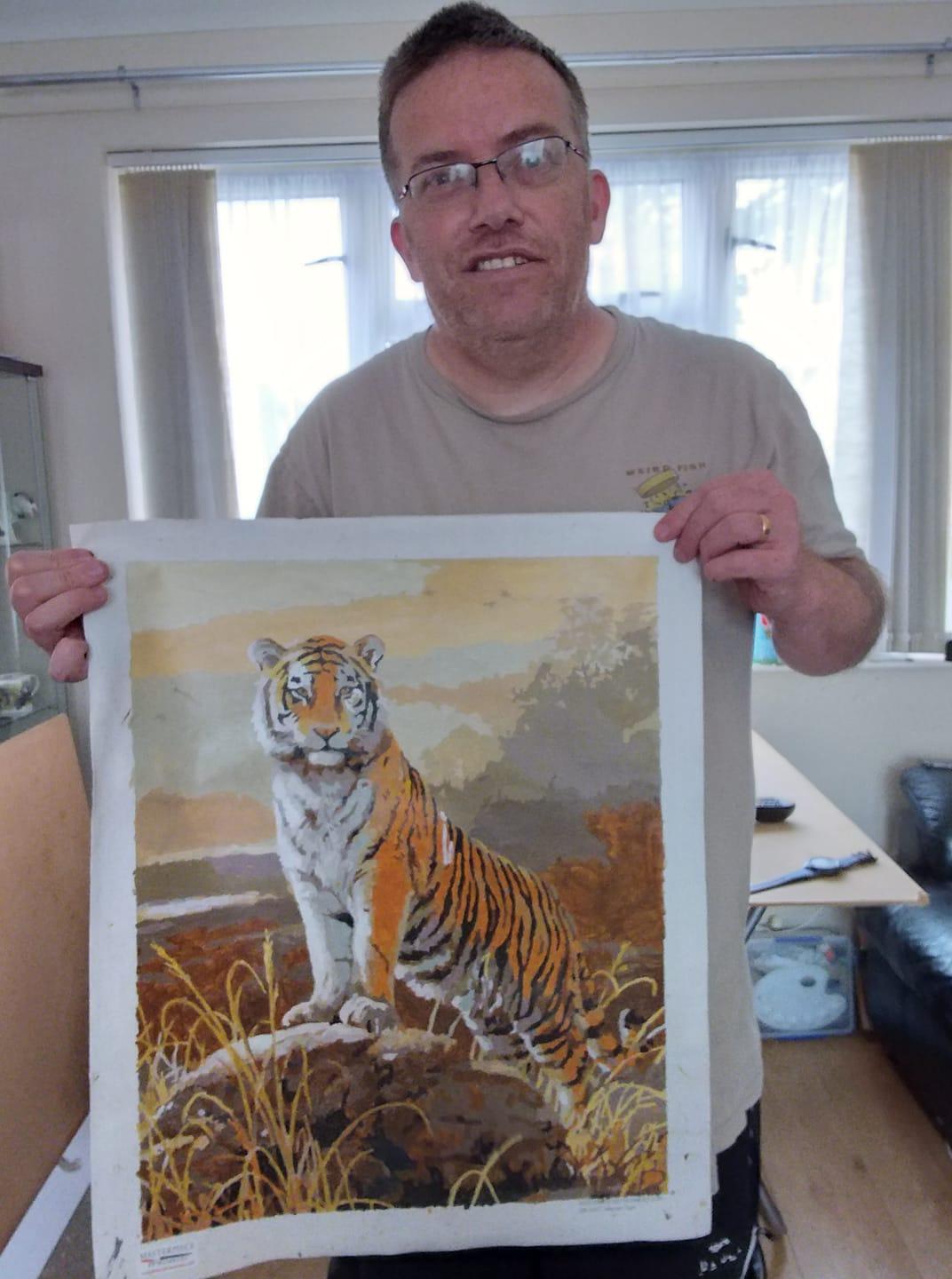 Andi with his Majestic Tiger painting