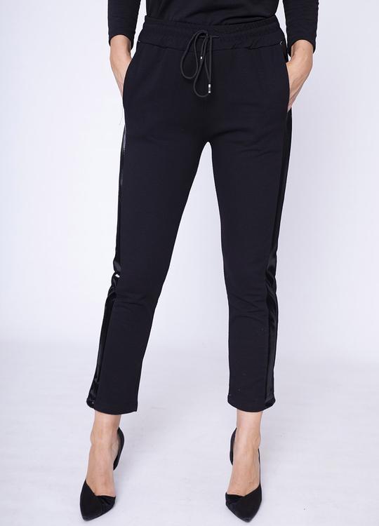 Drawstring Leather Side Trouser