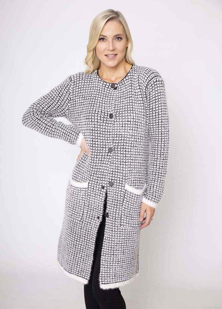 2 Pocket Mohair Cardi in Black