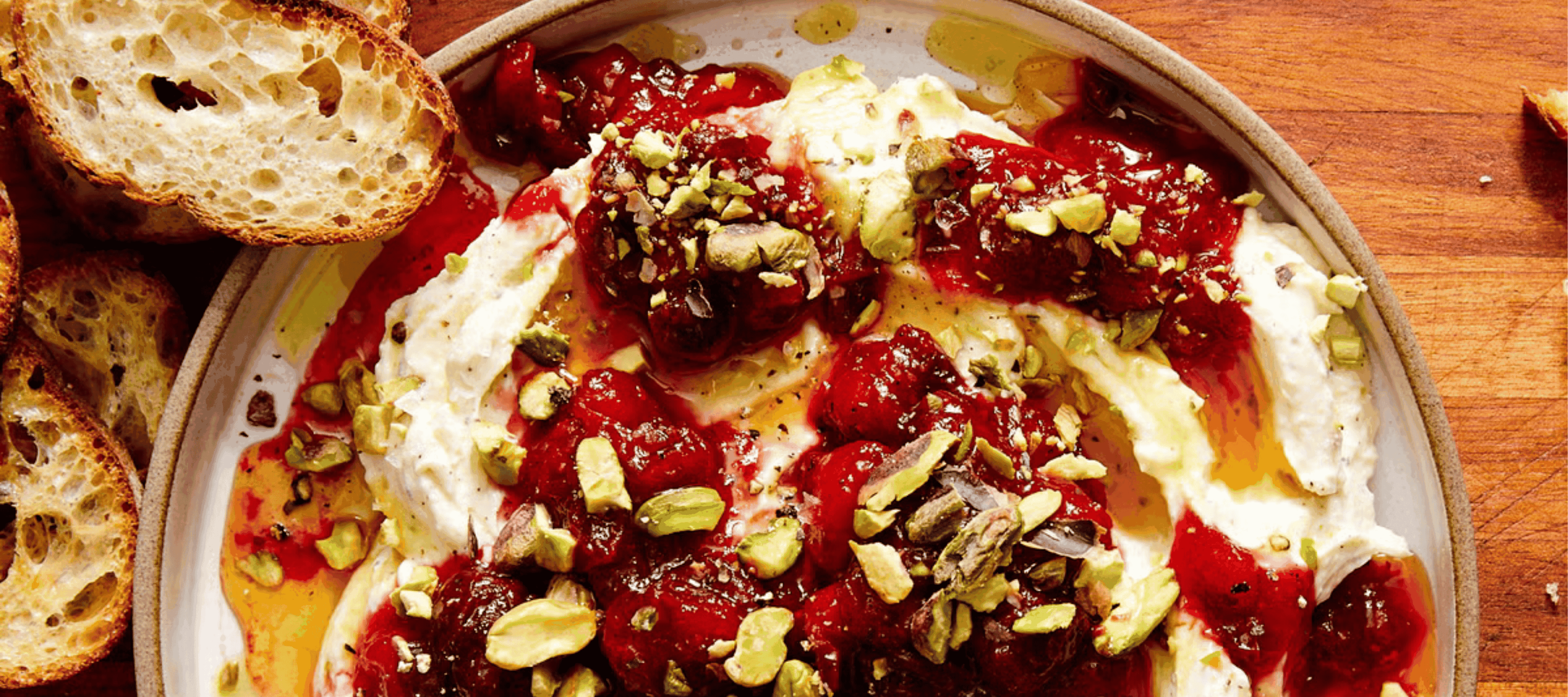 Cranberry whipped feta dip