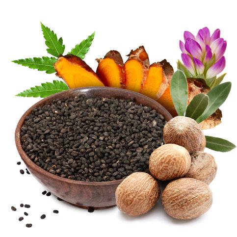 bakuchi, shea, neem, turmeric