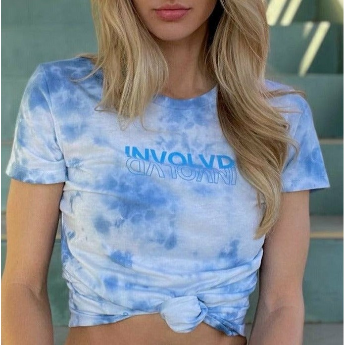 Involvd Sky Blue Hand Tie-Dyed Women's T-Shirt_Involvd Social Advocacy Clothing Brand