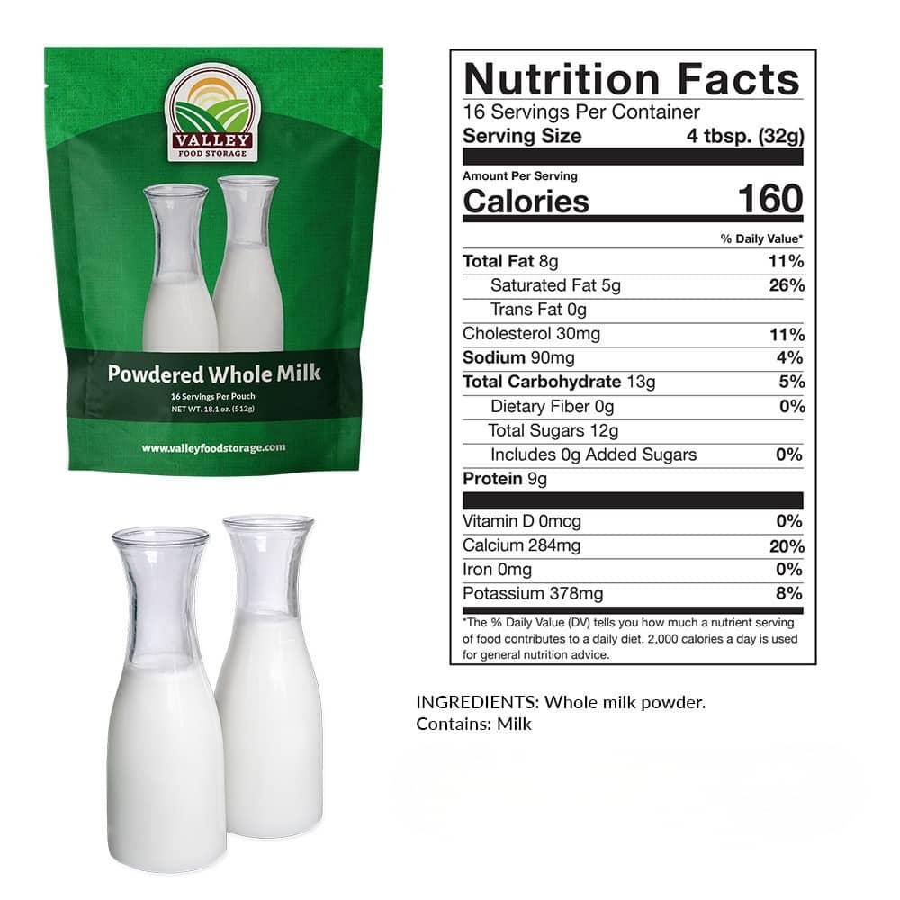 Fortified Powdered Milk Nutrition Facts
