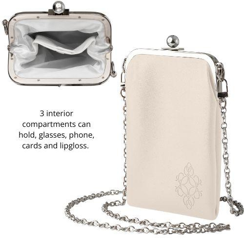 Sunglass Case - Soft Double Eyeglass & Phone Purse for Women with Crossbody Chain