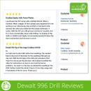 Screenshot of additional five-star customer reviews for the DeWalt 996 cordless drill used with Power Planter augers from Richmond, Tasmania and Lockleys, South Australia.
