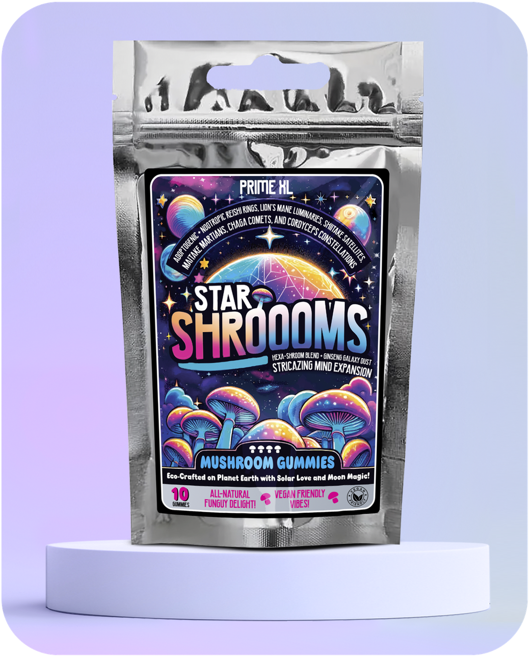 Starshroooms Mushroom Gummies | 60 Pack | Vegan Friendly | Free UK Shipping