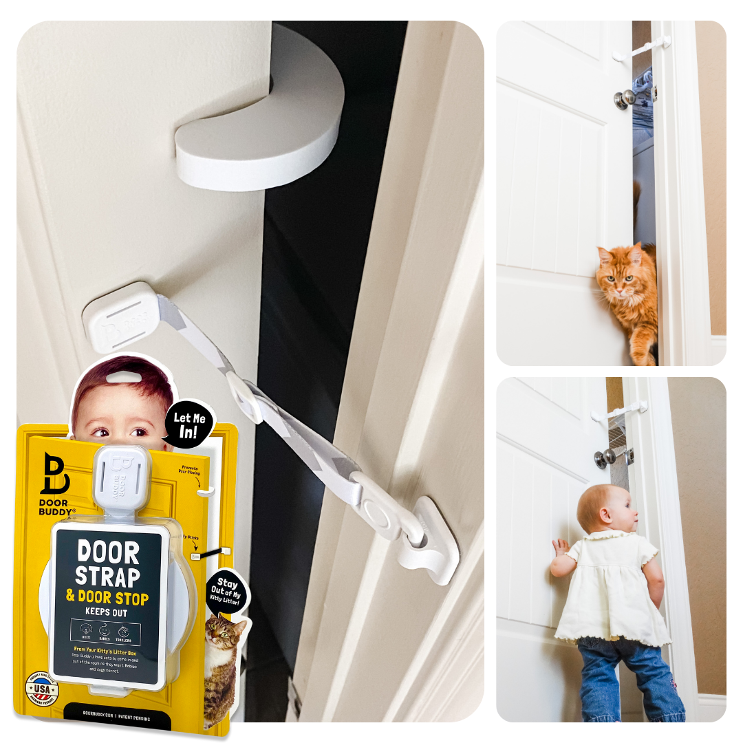 Door Buddy - child proof door lock and cat door stopper