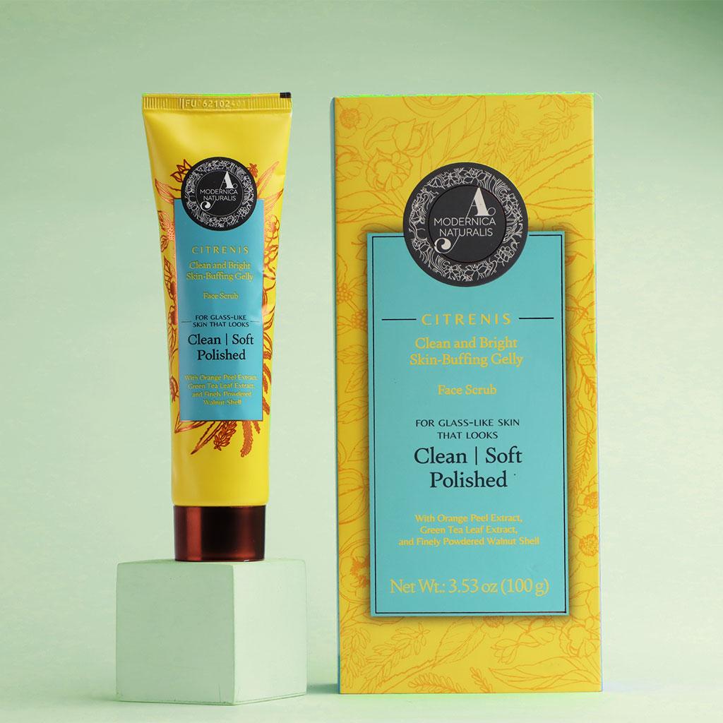 Citrenis Clean and Bright Skin-Buffing Gelly Face scrub A Modernica Naturalis 
