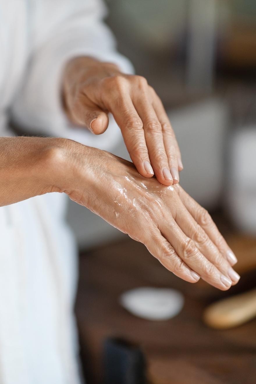 Massage gently in upward, circular motions and enjoy the glow