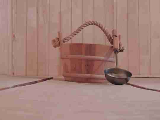 sauna bucket and ladle