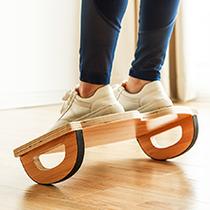 StrongTek Wooden Under Desk Foot Rest, Rocking Office Foot Stool