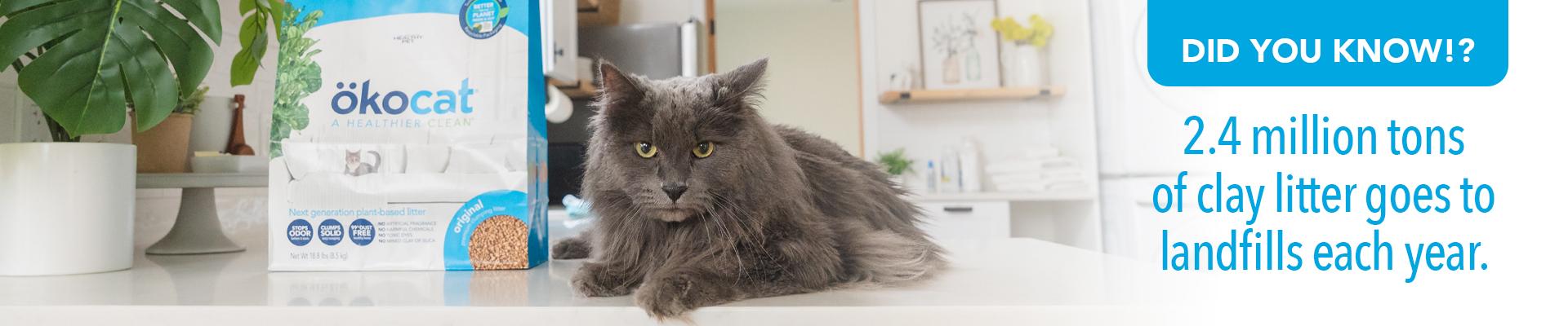 okocat natural plant-based cat litter