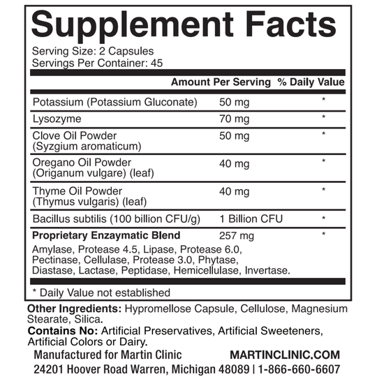 Supplement facts example