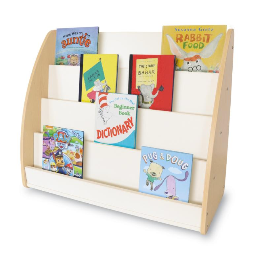 New Wave Melamine Book Display - WB4436, Toddler/Casa Primary Montessori Melamine Book Display, Whitney Brothers, furniture for classroom, educational furniture, Montessori book shelf, book shelf for preschool, book shelf for early years - The Montessori Room, Toronto, Ontario.
