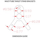 Multi Tube EMT Target Stand Bracket Sizes