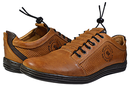 Polbut - mens no lace tie sneakers - Reindeer Leather