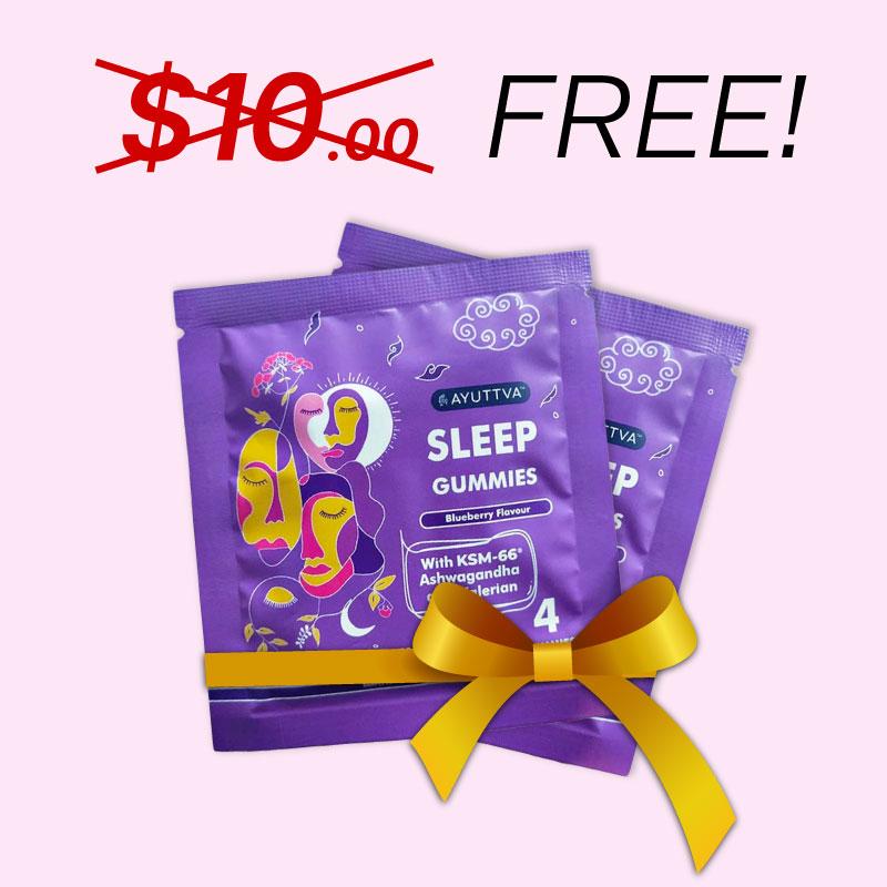 Two trial packs of Sleep Gummies, worth $10, is a free bonus with this product.