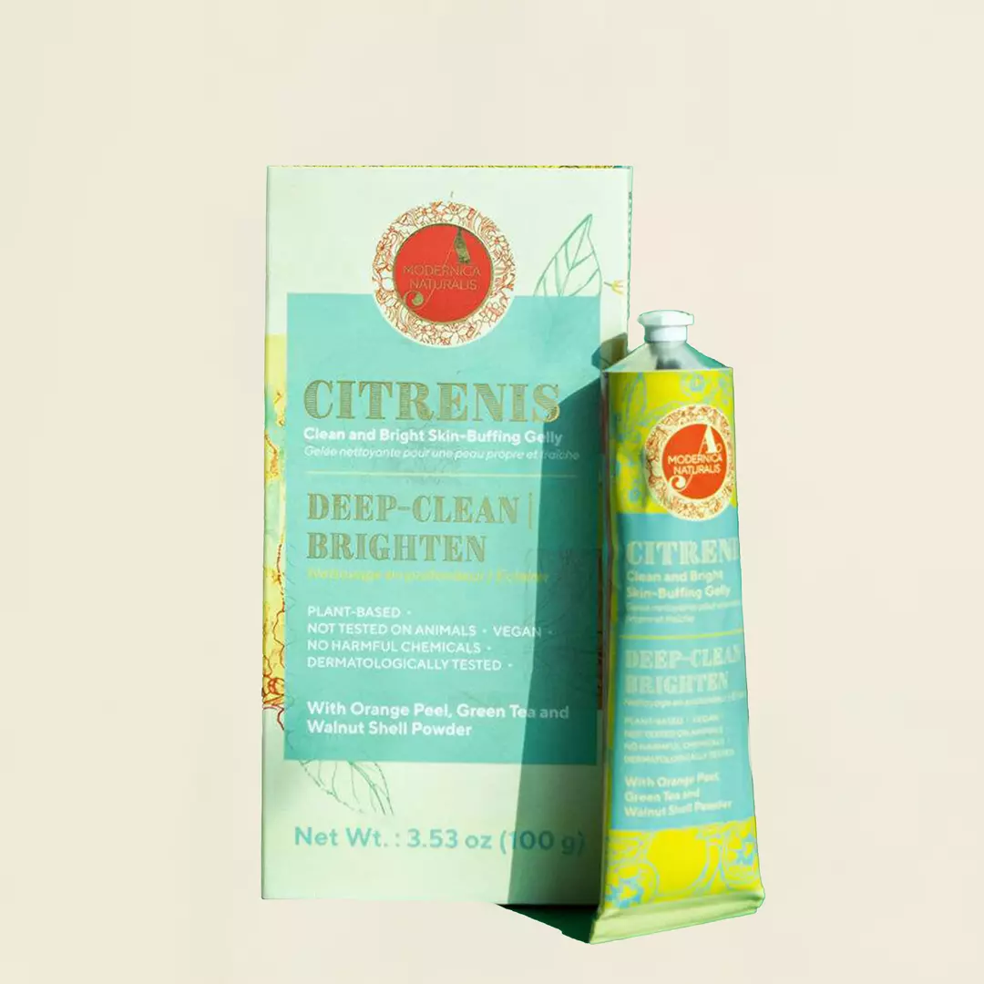 Citrenis Clean and Bright Skin-Buffing Gelly Face scrub A Modernica Naturalis 