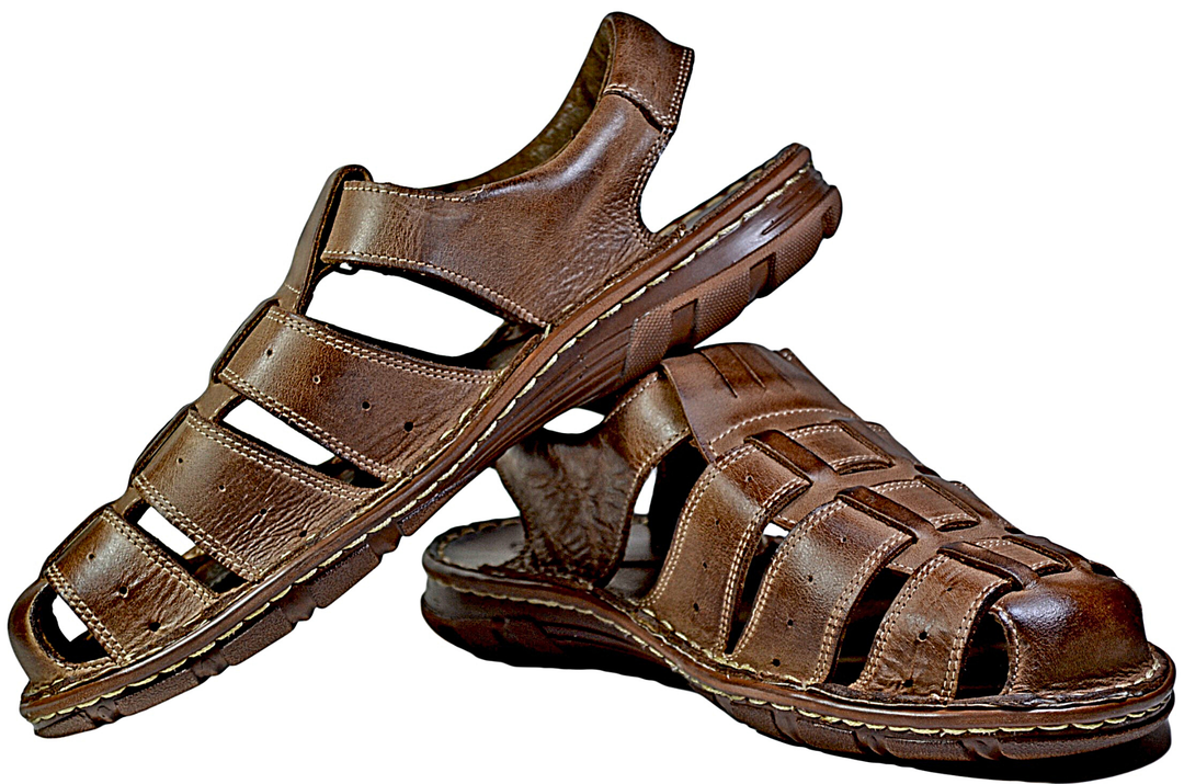 Joker | mens polish leather sandal - Reindeer Leather