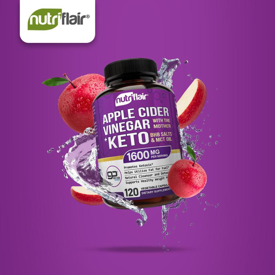 Apple Cider Vinegar plus Keto BHB Supplement From NutriFlair