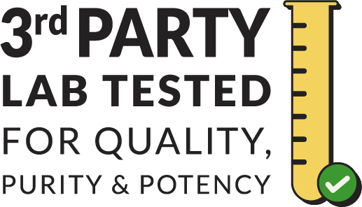 3rd Party Lab Tested for Quality, Purity & Potency