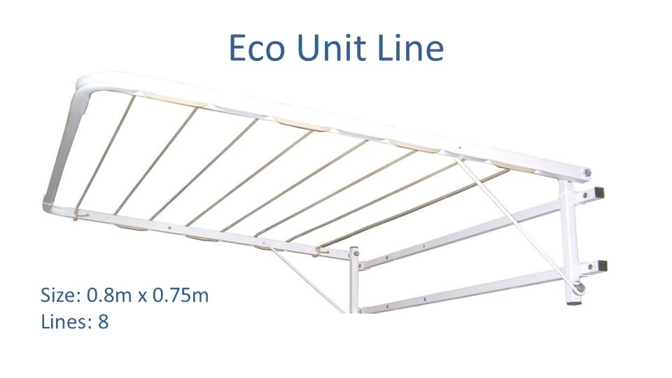 eco unit line clothesline modified to 0.75m wide by 0.8m deep