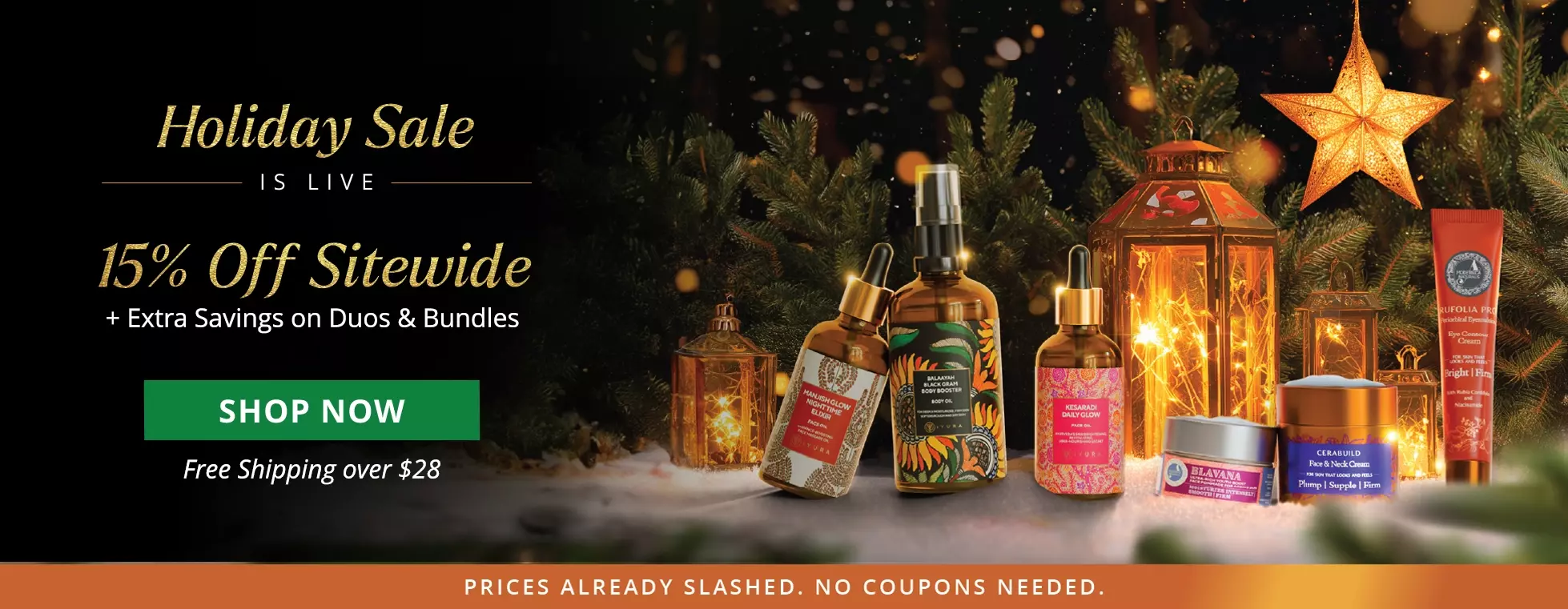 Holiday Sale is live. 15% off sitewide. Shop NOW!