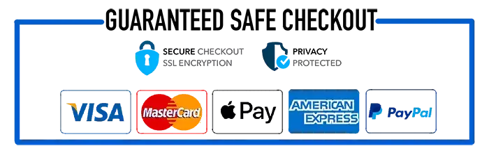 Guaranteed safe checkout - Visa, Mastercard, Apple Pay, American Express, PayPal