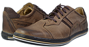Otto - Mens sports leather sneakers - Reindeer Leather