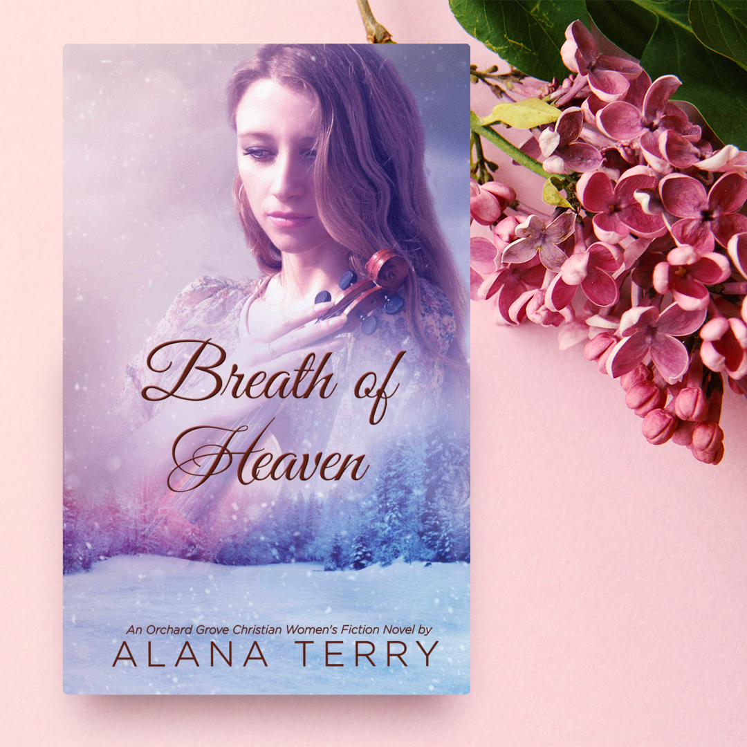 Breath of Heaven cover with pink flower background