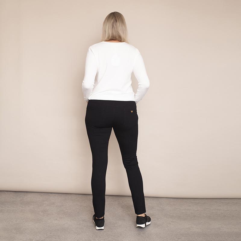 Ann Stretch Waist Trousers - Plus Size (Black)