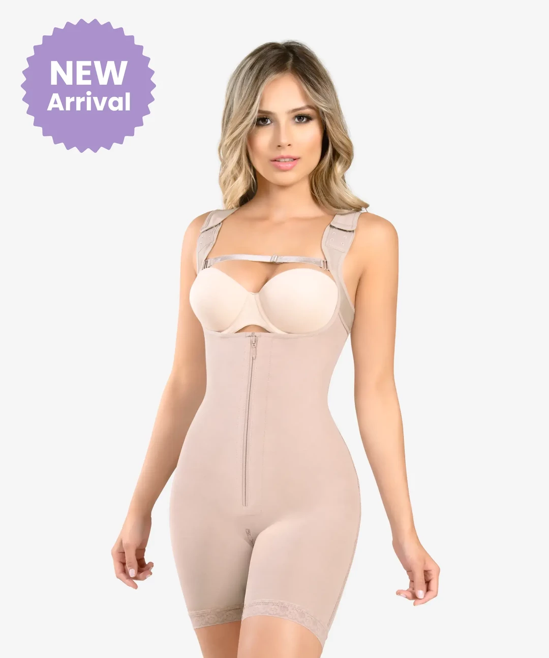 High compression bodysuit with zip crotch - 462 style